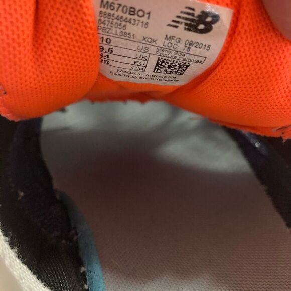 New Balance Men's M670V1 Neutral Running Athletic‎ Shoes Blue Size 10 - Picture 5 of 10